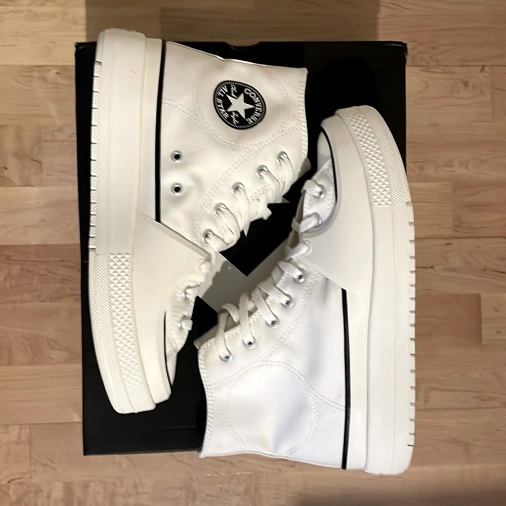 Converse CTA Chuck Taylor Construct Hi for Men in Vintage White Sz 10.5 US